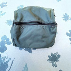LL Bean Hanging Toiletry Organizer Nylon Travel Bag Green